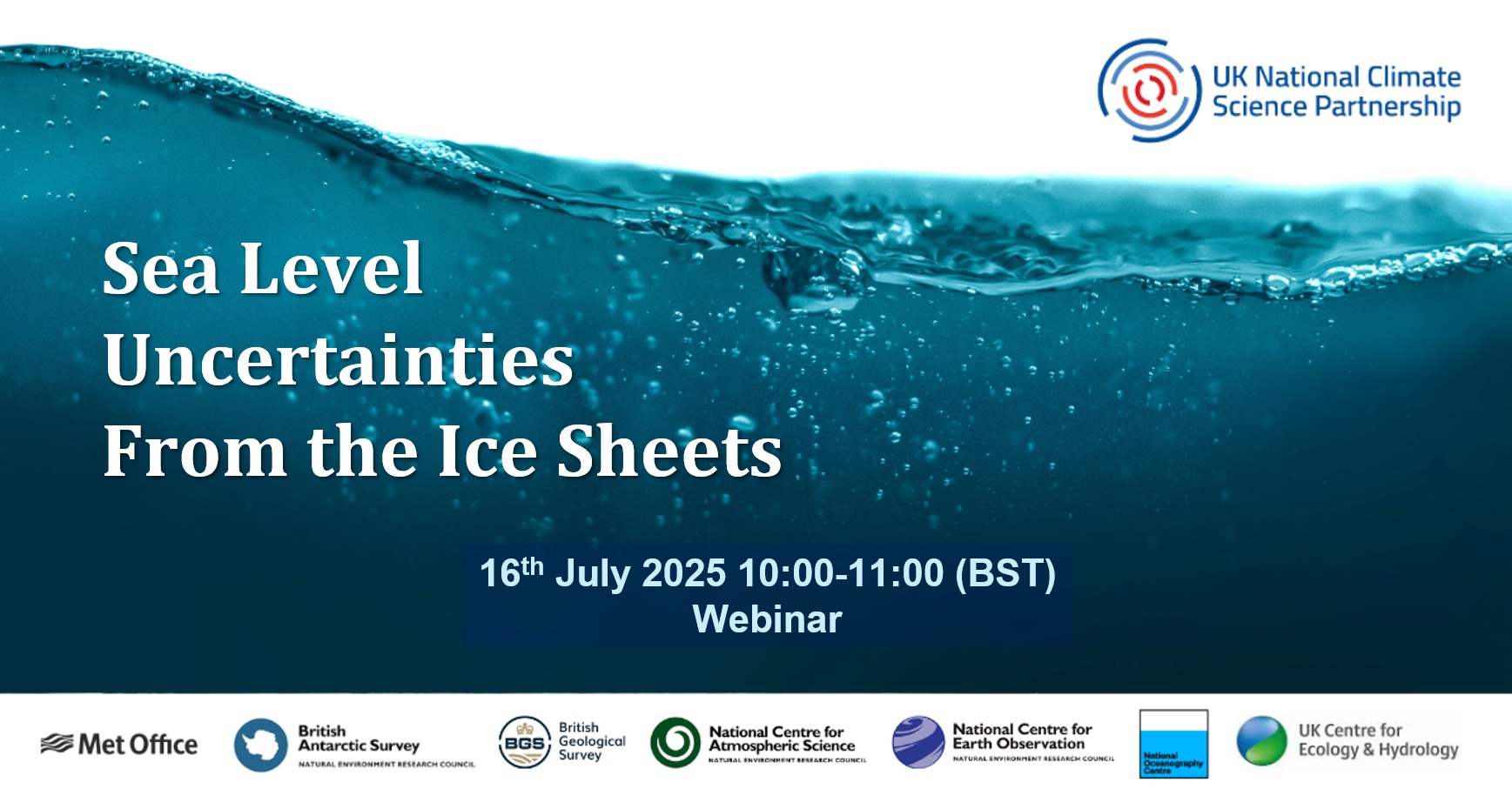 [Webinar] Sea Level Uncertainties From the Ice Sheets